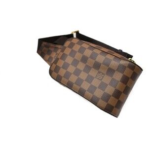 LOUIS VUITTON Geronimos Damier Brown Coated Canvas Body Bag Easy to
